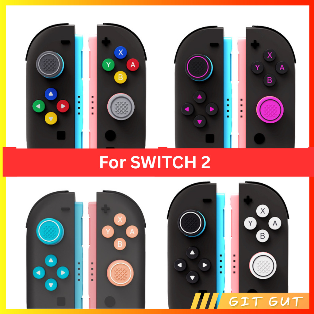 Jual Nintendo Switch 2 NSW 2 Set Joycon D-Pad ABXY Button Cover Thumb ...