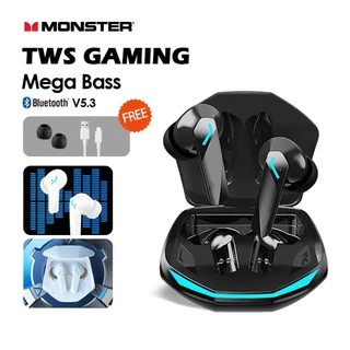 Monster X Thinkplus GM2 Pro TWS Earphone Bluetooth 5.3 Headset Gaming Bass HIFI