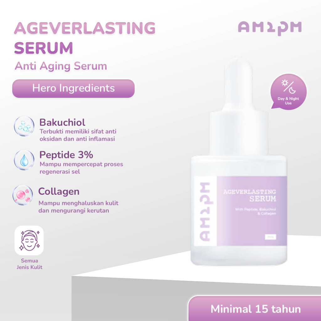 Jual AM2PM Ageverlasting Serum 25 ML With Bakuchiol | Peptide ...
