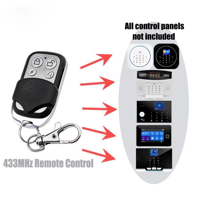 Jual 433MHz Wireless Remote Control Keychain Metal Key Disarm ARM ...
