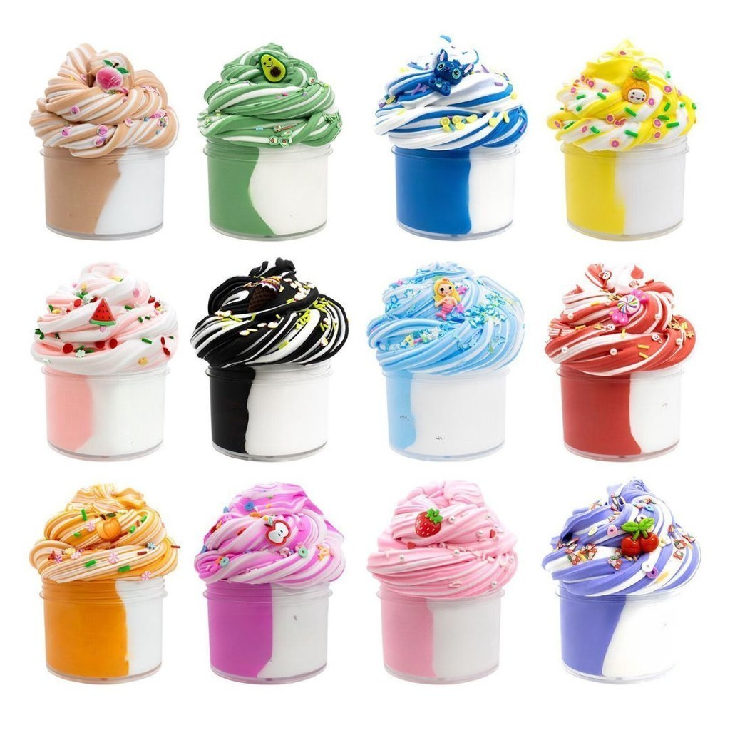 Jual MIX COLOR CLAY SLIME BY CFORCLOVER mainan pencetan seru fidget ...