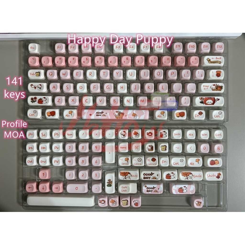 Jual Keycaps PBT Dye sub profil MOA mechanical keyboard desain kartun ...
