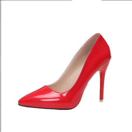 Nude Pumps for Women High Heel Shoes Female Fashion Patent Leather y  Pointed Toe Thin Heel Wedding Shoes High Heel 8CM 10CM