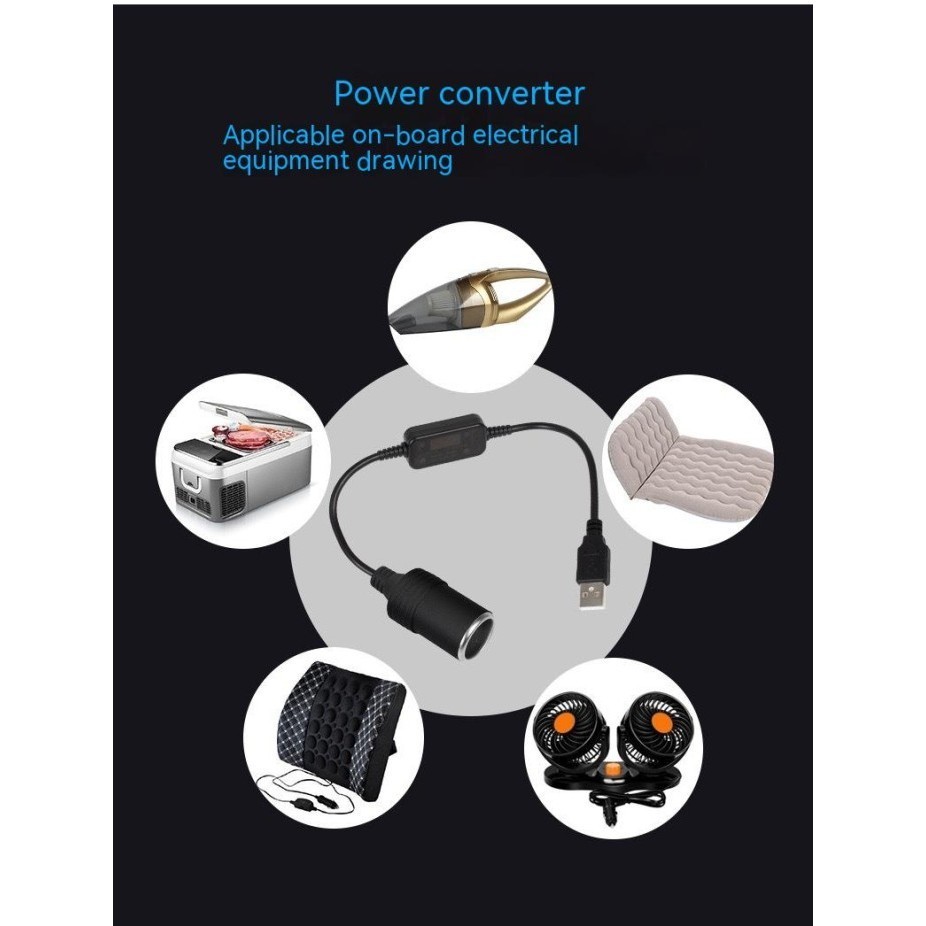 Jual Soket Converter USB Pemantik Rokok 5V ke 12V Mobil Lighter Plug ...