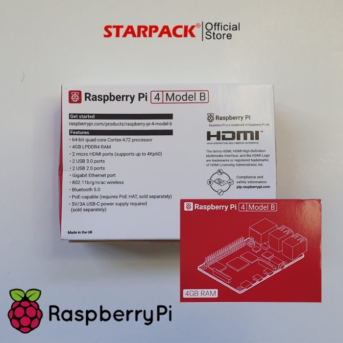 Jual Raspberry Pi 4 (4GB RAM) / Mini PC - Complete SET | Shopee Indonesia