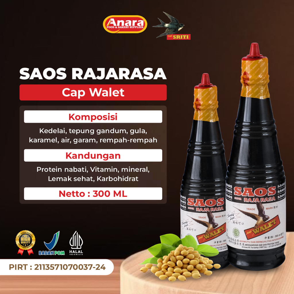 Jual Saus Raja Rasa organik Cap Walet 150ml (HALAL) PENYEDAP RASA ...