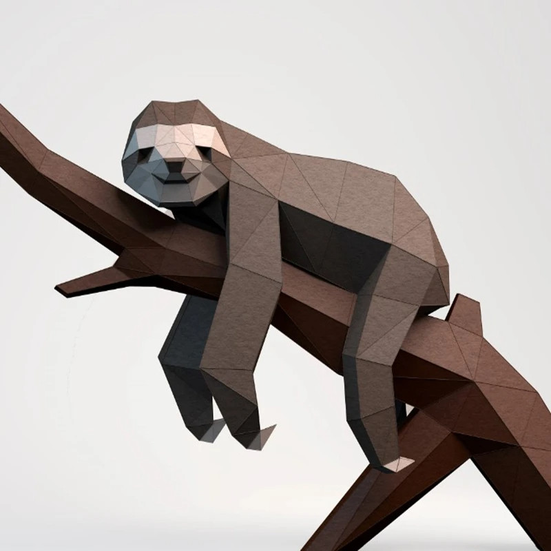 Jual Sloth 3D Paper Model Home Decoration DIY Papercraft Stereoscopic ...