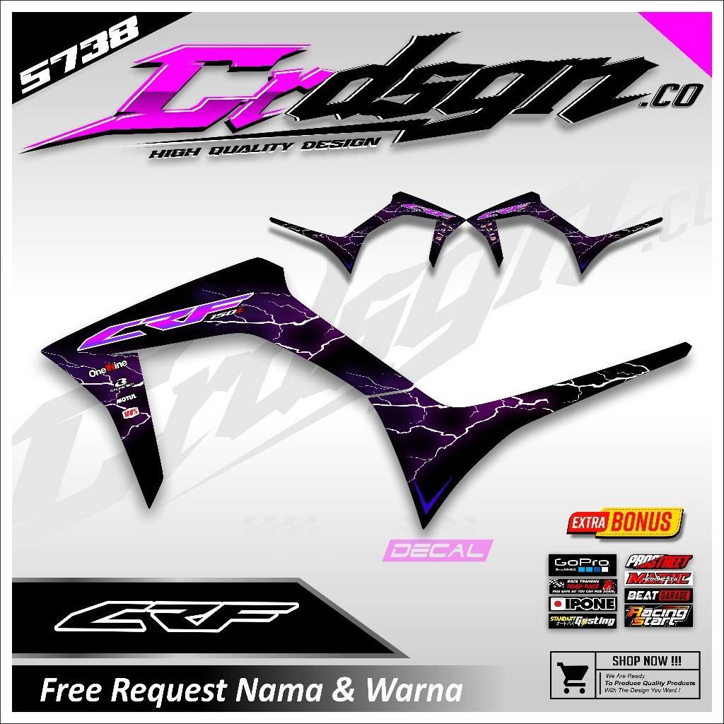 Jual Striping Sticker Stiker Variasi Crf - Vinyl Berkualitas dengan ...