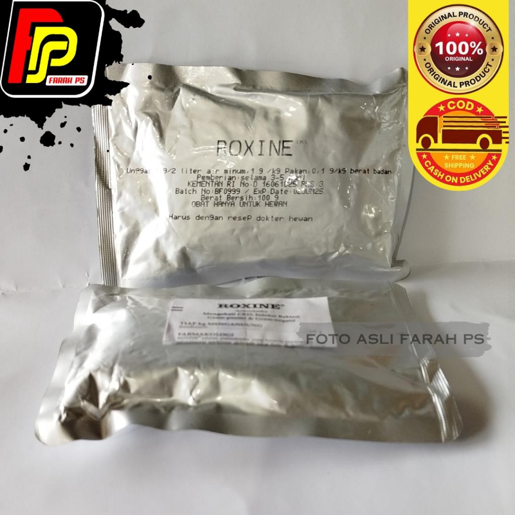 Jual Roxine 100 gram Serbuk Kemasan Print Original - Antibiotik Ayam ...