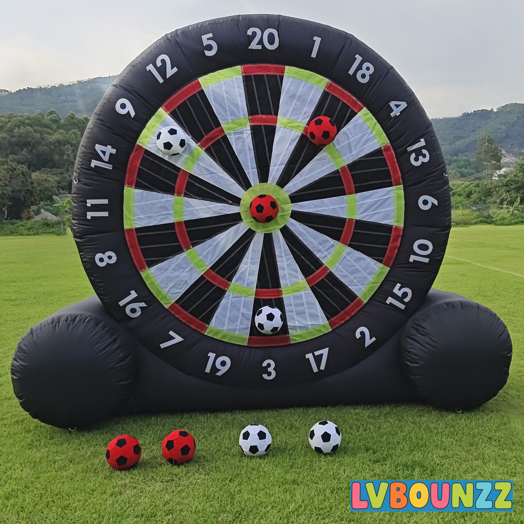 Jual 10FT Giant Inflatable Soccer Golf Darts Board + 8 Soccer Balls ...