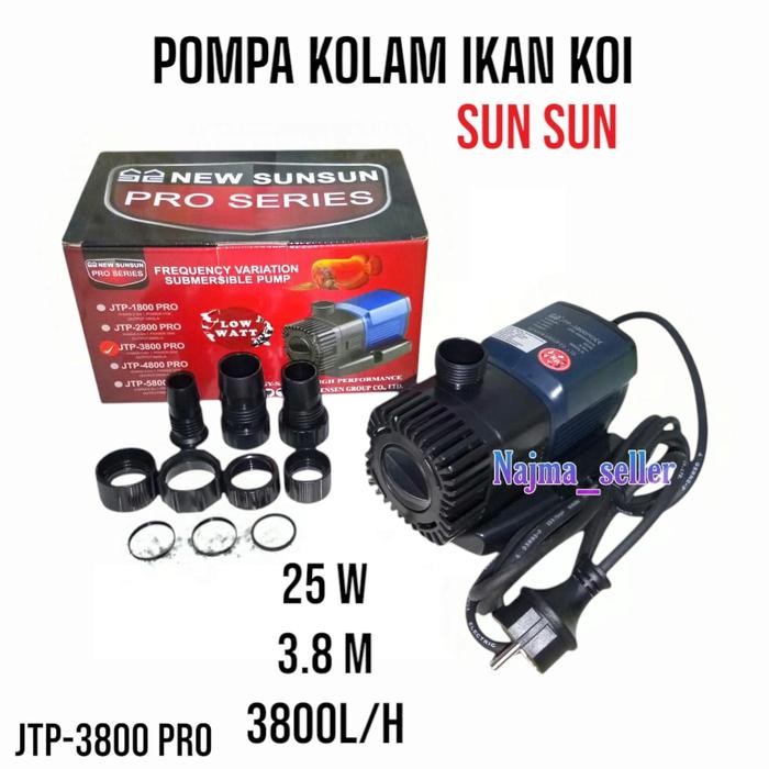 SUNSUN JTP-3800 Fountain Pump 3800 LPH – 25W Submersible For Ponds, Koi, Water Gardens