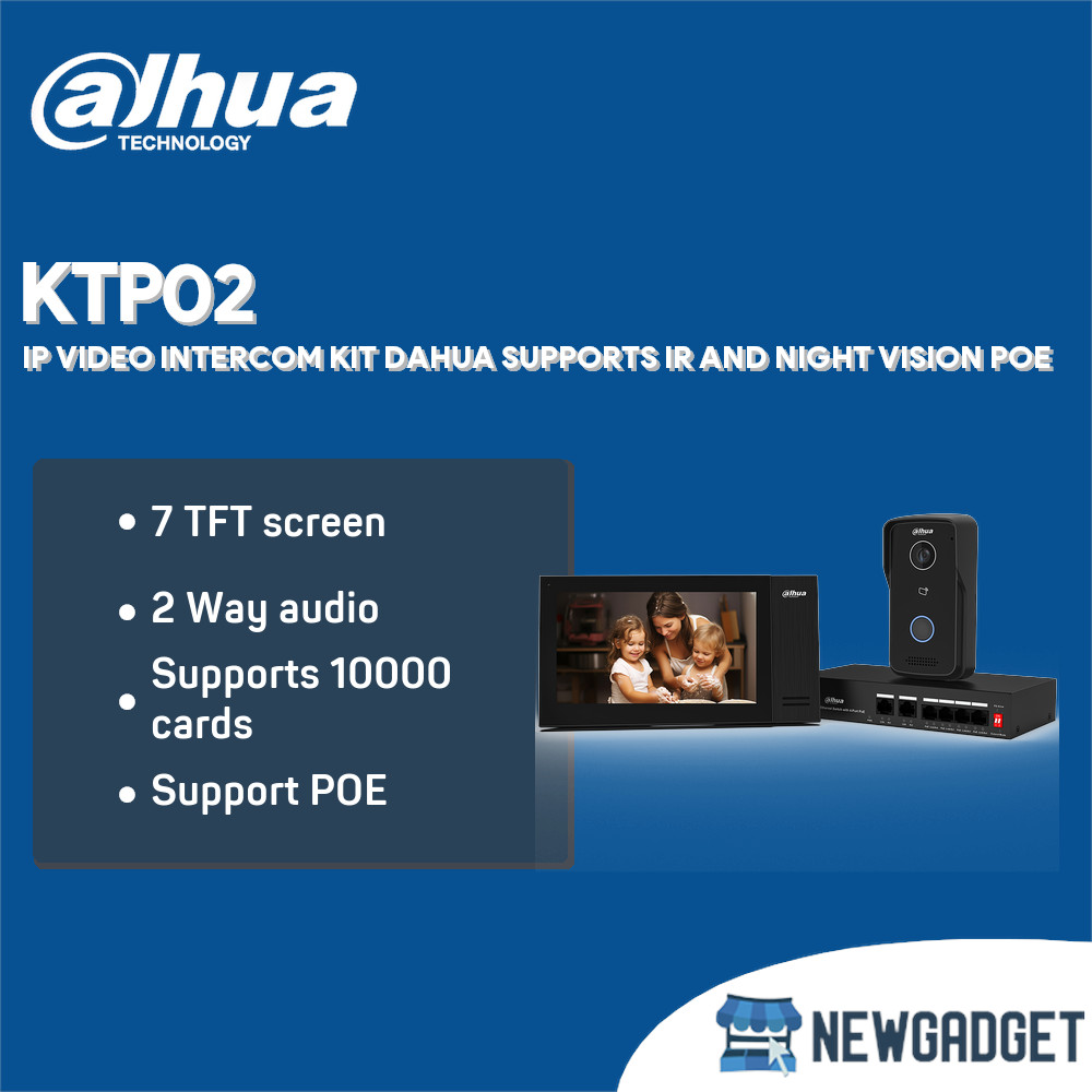 Jual DAHUA KTP02 IP VIDEO INTERCOM KIT DAHUA SUPPORTS IR AND NIGHT ...