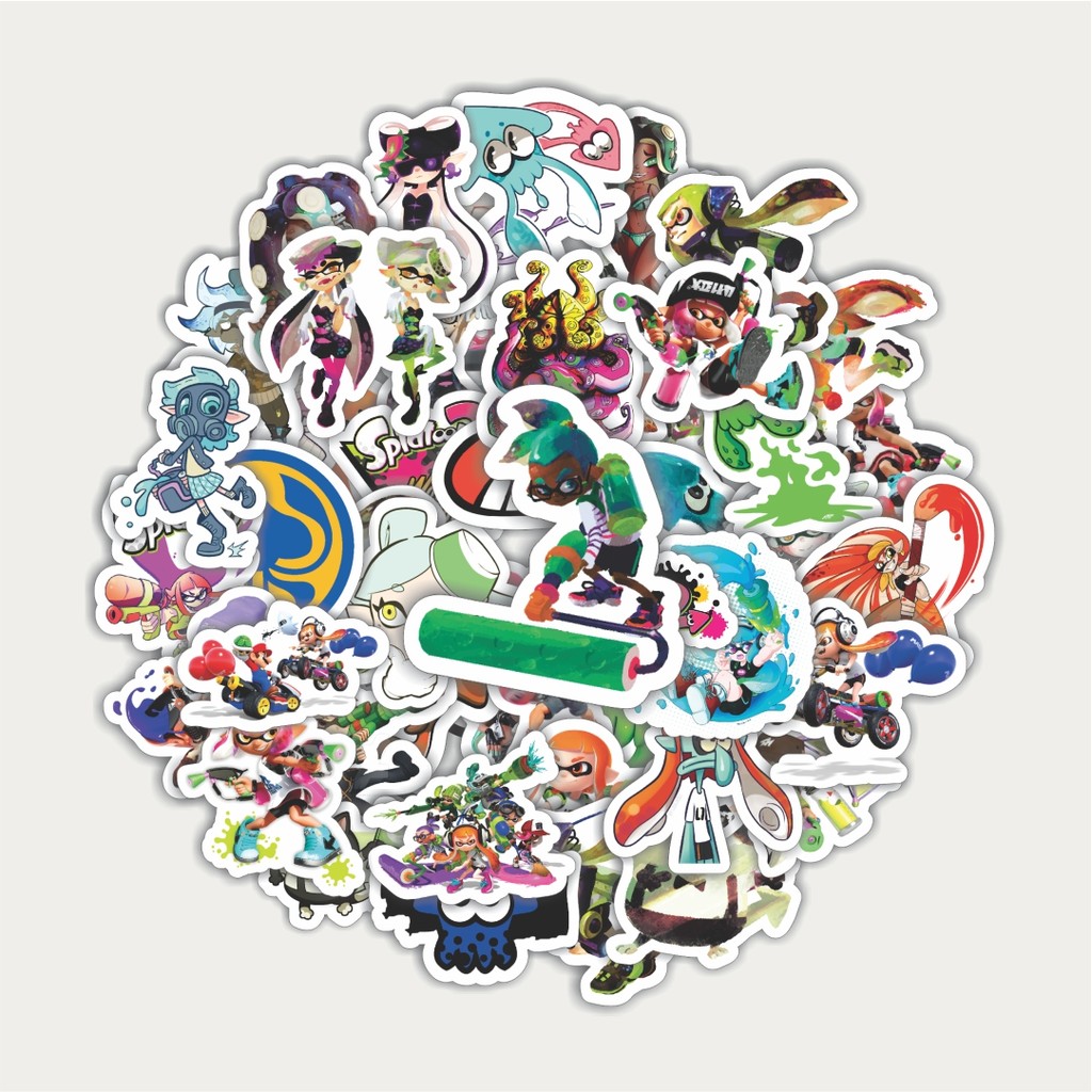 Jual Sticker Pack Stiker Game Series Splatoon Karakter Mix 2 | Sticker ...