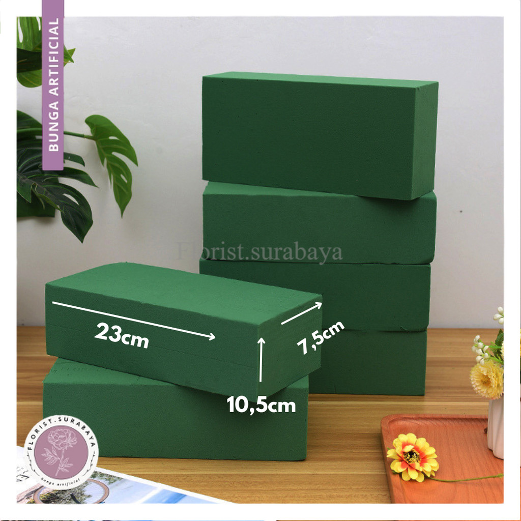 Jual 1 PCS Busa Bunga Kering dan Basah /Floral Foam Busa Dekorasi Busa ...