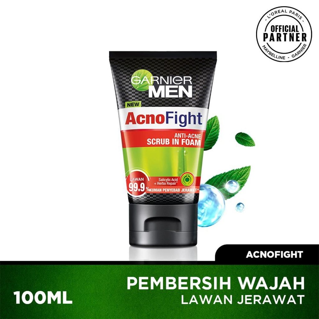 Jual GARNIER MEN ACNO FIGHT ACNE FACIAL FOAM SKINCARE -100ml | Shopee ...