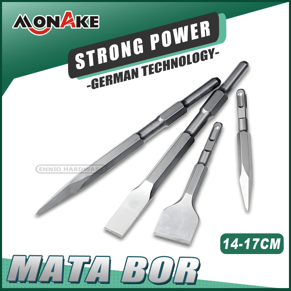 Jual MONAKE Alat Jerman Mata Bor Pahat Beton SDS (COD) Set Pahat Plus ...