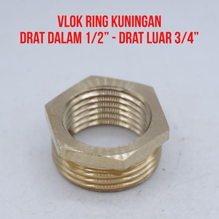 Jual YOLO Verlop Vlook Vlock Vlok Ring Overloop Nepel Drat Dalam 1/2 ...