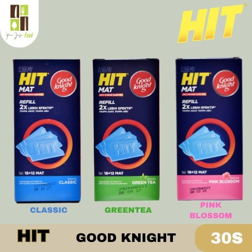 Jual Hit Mat Good Knight Refill 30S-18 Mat + 12 Mat / Green Tea ...