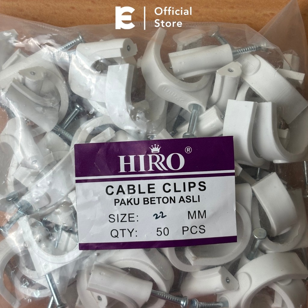 Jual Klem Kabel 22mm Cable Clip 22mm HIRO untuk Manajemen Kabel Rapi ...