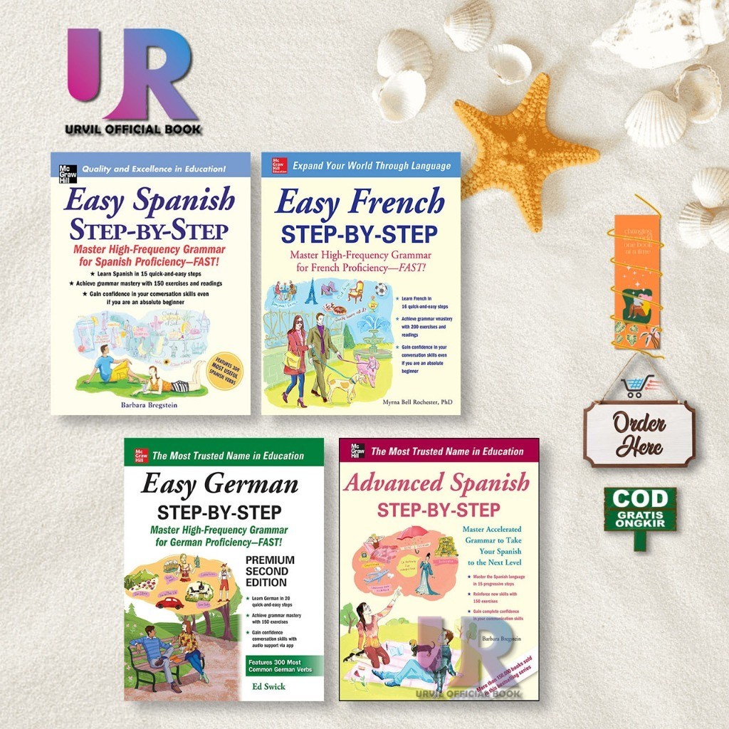 Jual Easy Spanish - Easy French - Easy German - Advanced Spanish Step ...