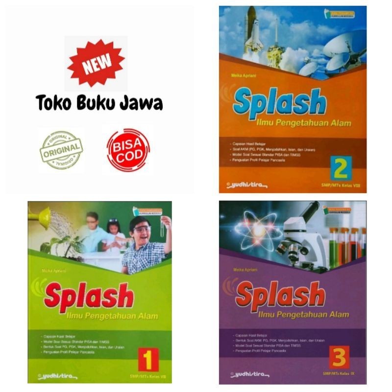 Jual ORIGINAL Buku SMP SPLASH IPA Kelas 7 8 9 VII VIII IX Yudhistira ...