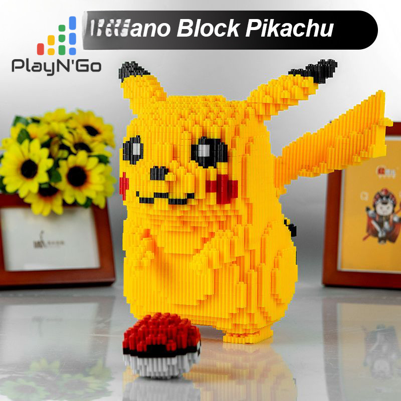 Jual Original Nano Blocks POKEMON PIKACHU MEDIUM 3D Model, Mainan Blok ...