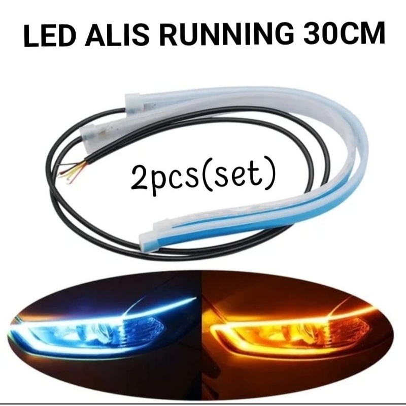 Jual SEPASANG Lampu Alis Running LED DRL Lampu Alis Fleksibel 2 mode ...