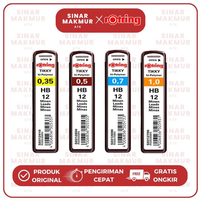 Jual Isi Pensil Mekanik/ Pencil Leads 0.35/0.5/0.7/1.0 Rotring Tikky ...