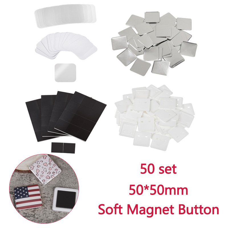 Jual 50x50mm Refrigerator Magnets Badge Button Square Button Badge ...