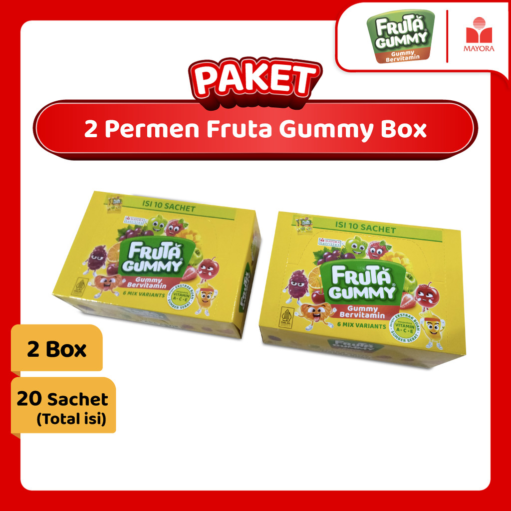 Jual Paket 2 Box Permen Fruta Gummy 250 Gram | Shopee Indonesia