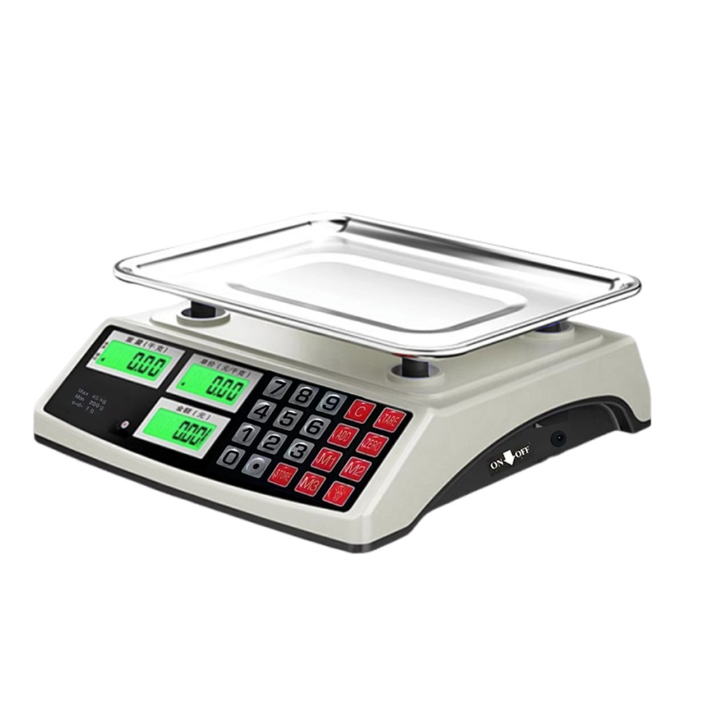Jual 40kg/1g Price Computing Scale Rechargeable Commercial Price Scale ...