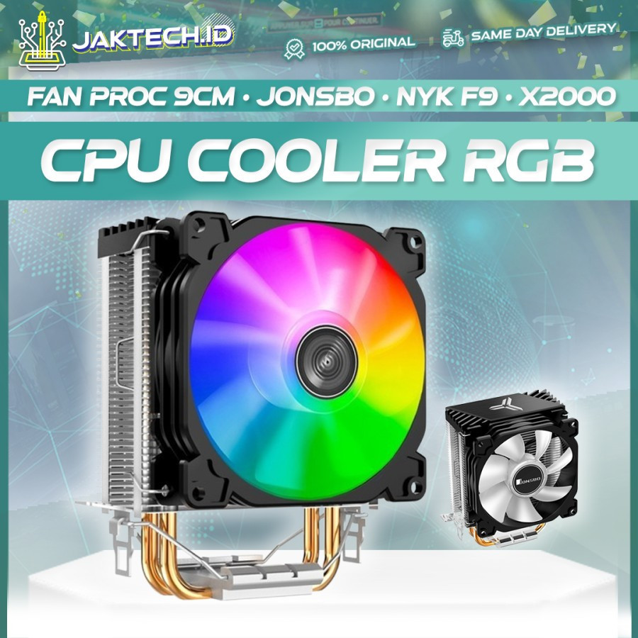 Jual CPU Cooler 9cm RGB Jonsbo/NYK F9/Raptor X2000 Fan Processor Air ...