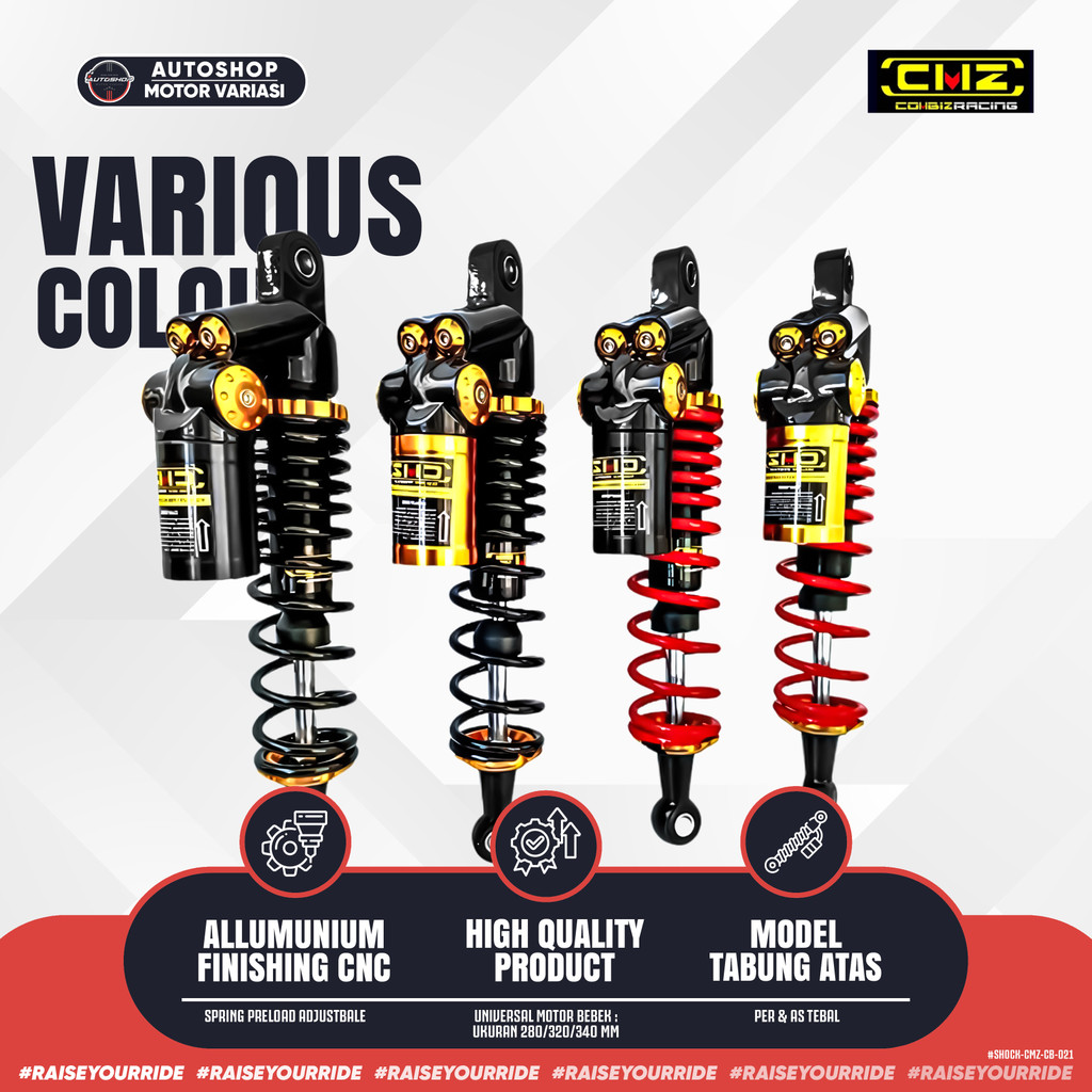 Jual Shock 280MM JUPITER Z VEGA FIZ R Tabung Atas Skok 320MM RX KING GL ...