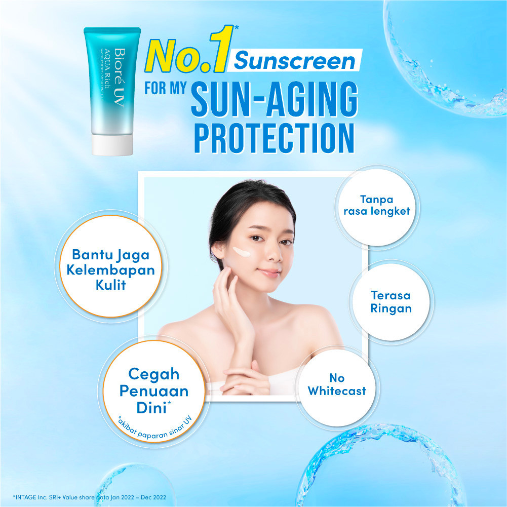 Jual Biore UV Aqua Rich Watery Essence Sunscreen Sun screen Sunblock ...