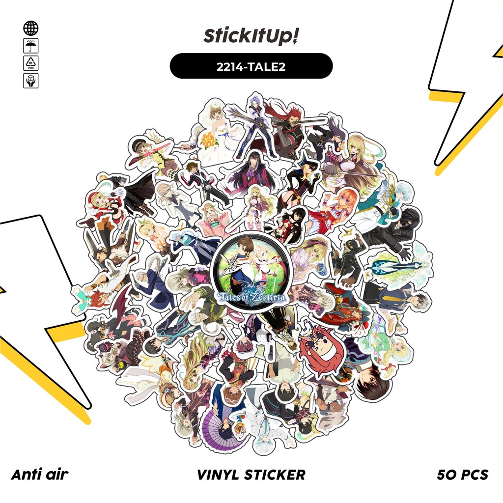 Jual COD 50 Pcs Stiker Pack GAME SERIES TALES OF SERIES CHARACTER MIX ...