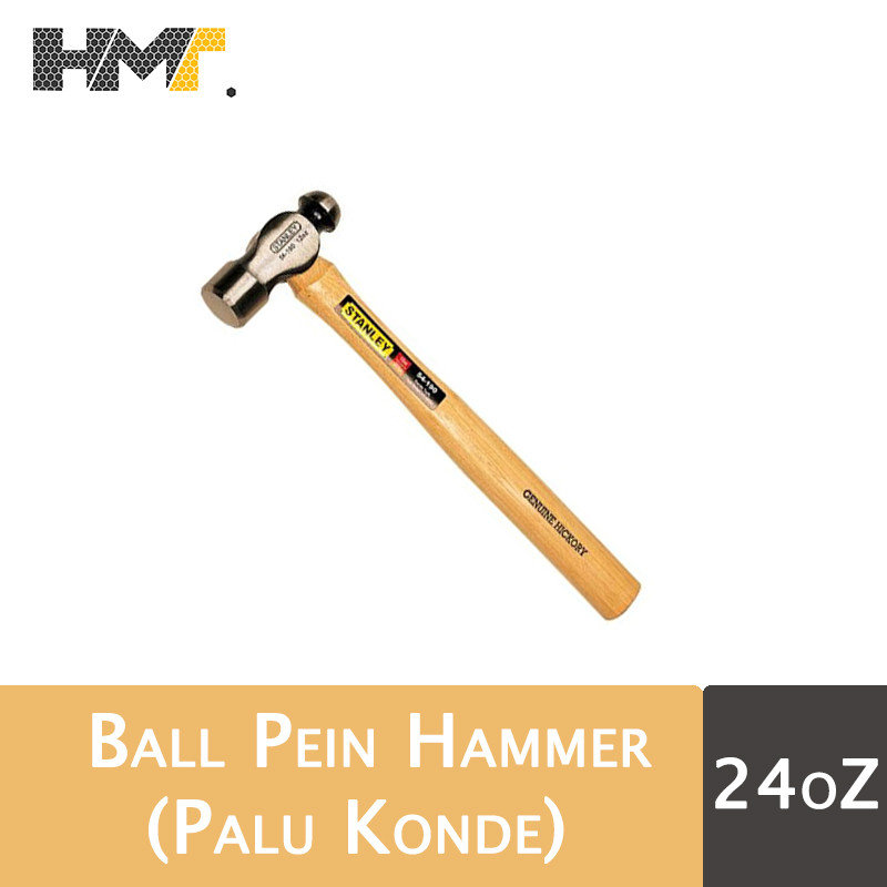 Jual STANLEY Wood Handle Ball Pein Hammer 24oZ / Palu konde Gagang Kayu ...