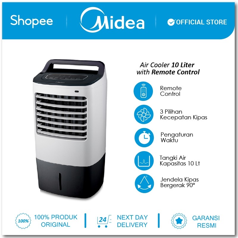 Jual Midea Air Cooler 10 Liter Purifier Ionizer Remote Control AC120 ...