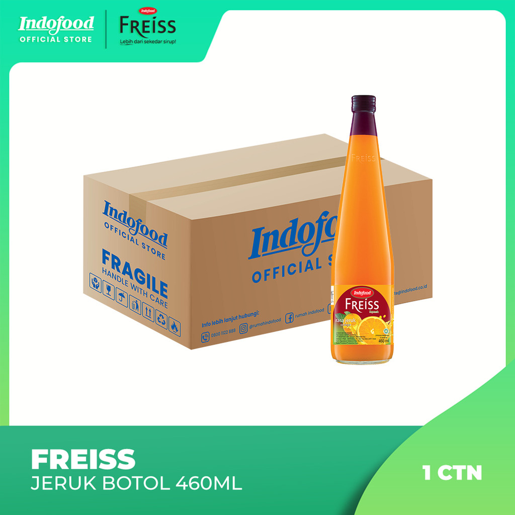 Jual 1 ctn - Freiss Squash Jeruk Botol 460 ml | Shopee Indonesia