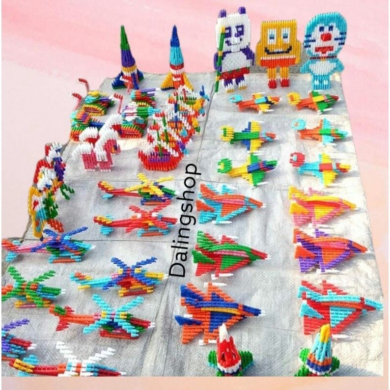 Jual Mini Set jadul susun tangga roket mainan edukasi 1 pack | Shopee ...