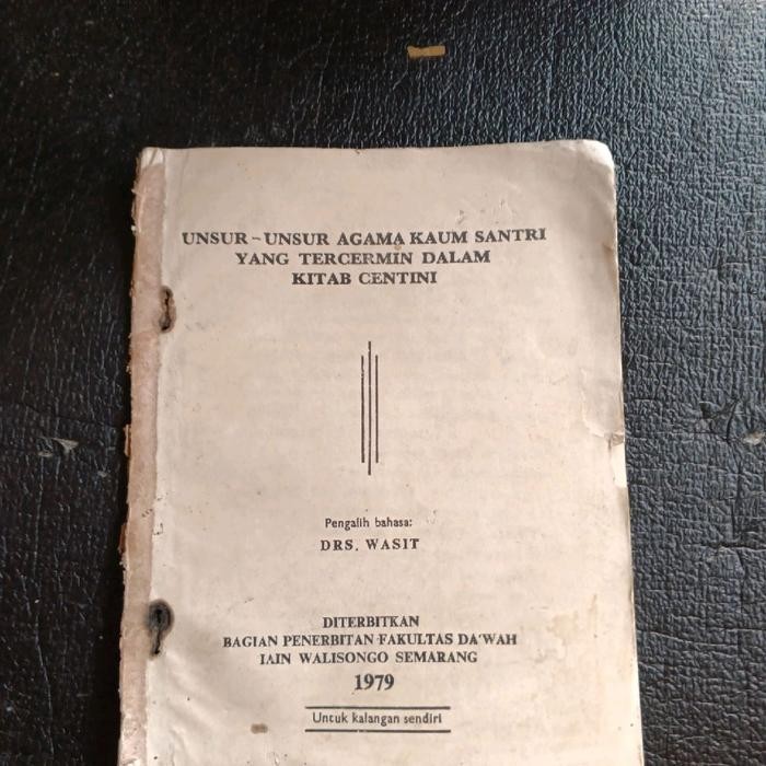 Jual buku unsur-unsur agama kaum santri yanv tercermin dalam kitab ...