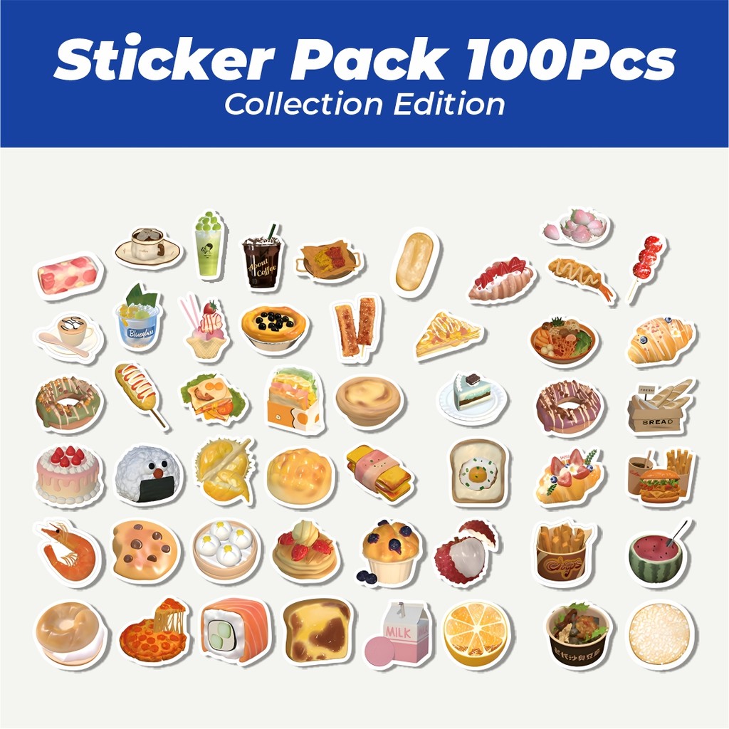 Jual Hot Stiker INS Chesee Cake Butter Toast Lucu Anti Air Stikers ...