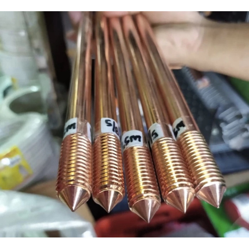 Jual ROD Bonded 5/8 Inch 15 mm Copper Plating Rod Batang Arde Grounding ...