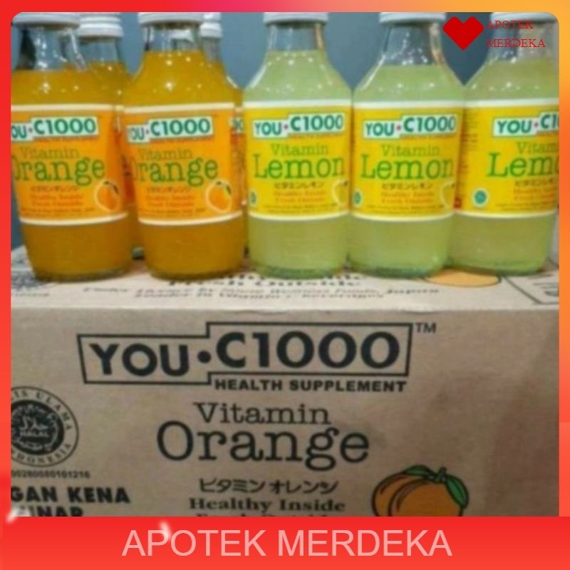 Jual You C 1000 140 Ml / Youc1000 You C 1000 Botol Kaca 140ml / You C ...