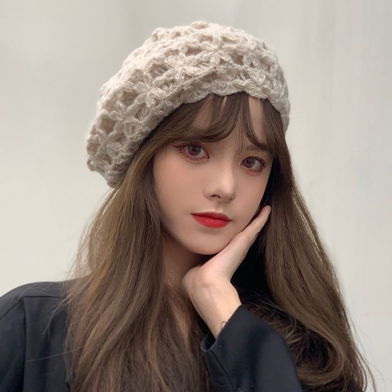 Jual Topi Rajut Buatan Tangan untuk Wanita Topi Wol Musim Gugur dan ...