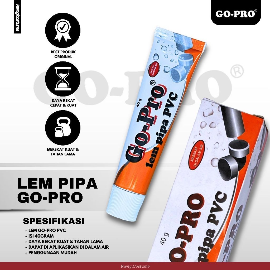 Jual Lem Pipa Pvc Go Pro 1 Pcs / Lem Pipa Pvc Super Rekat | Shopee ...