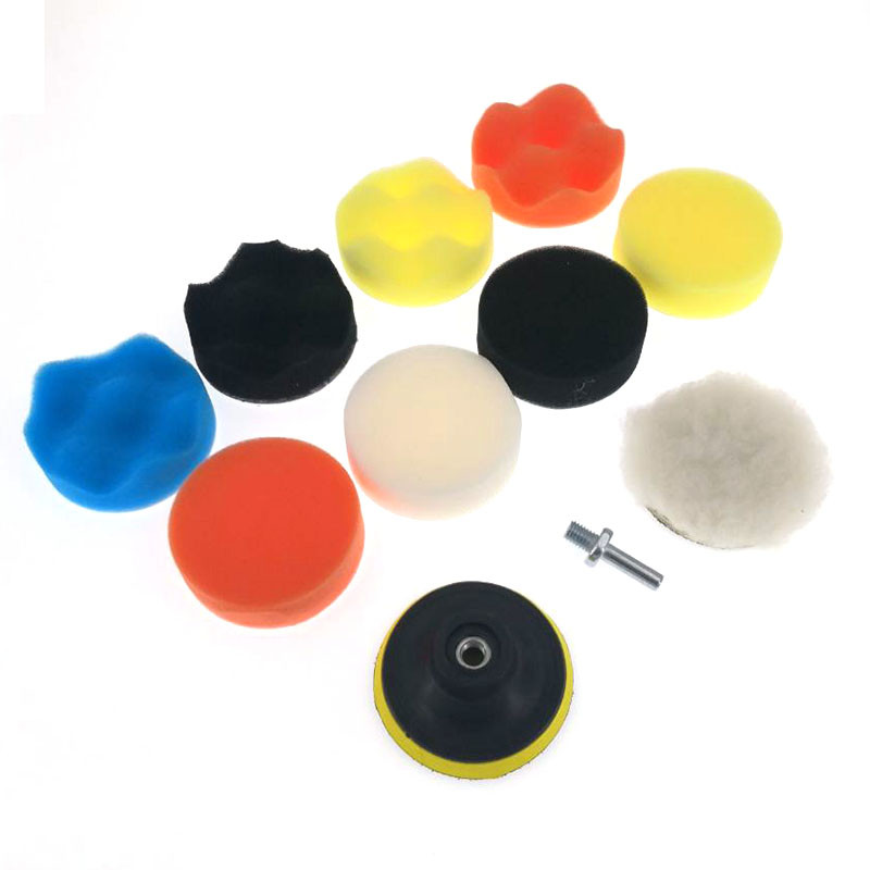 Jual 3inch Car Polishing Disc 11Pcs/Set Self-Adhesive Buffing Waxing ...
