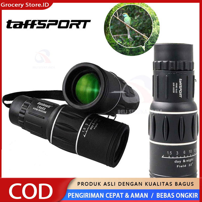 Jual Telescope 66M/8000M - 16x52 Teropong Monocular Bushnell 16 x 52 HQ ...