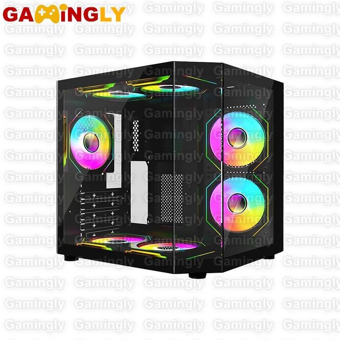Jual VenomRX Casing PC Atom 3D Black M-ATX With 3x120mm ARGB Fan ...