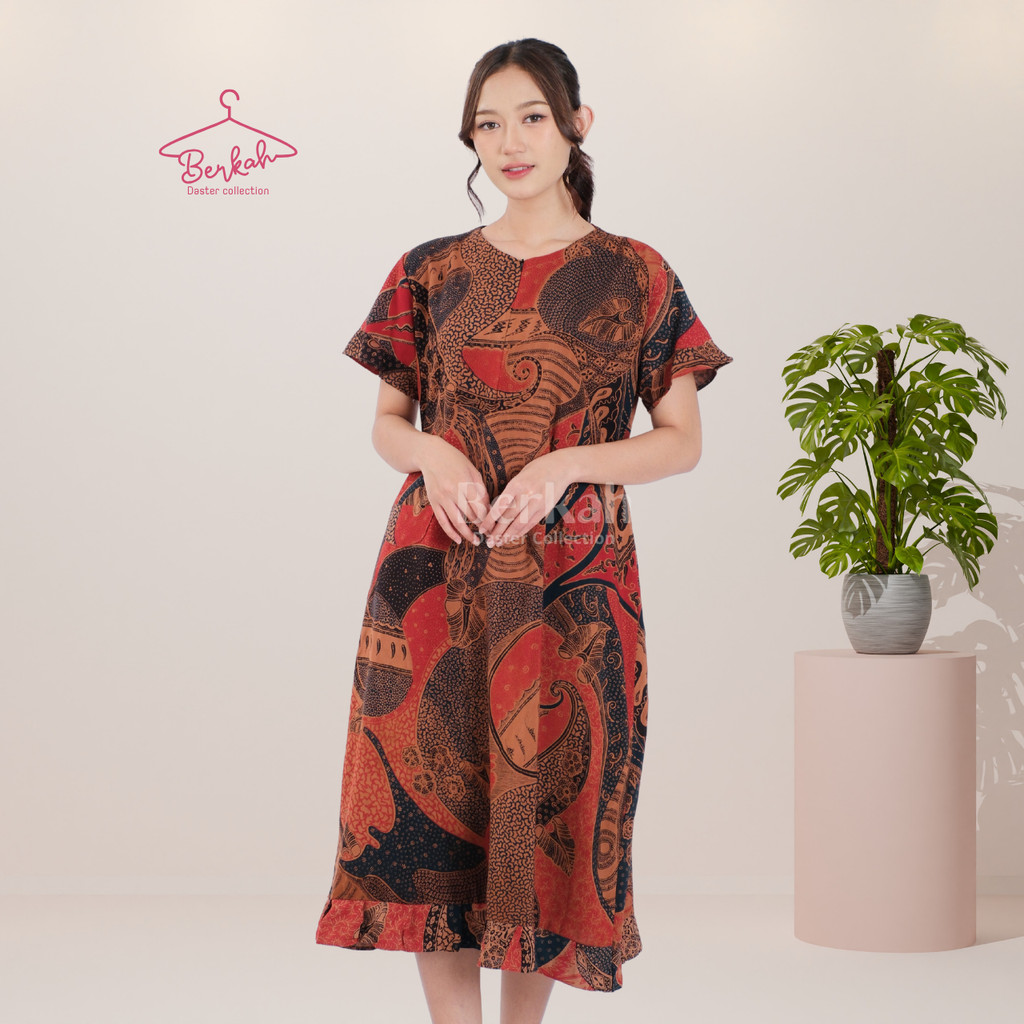Daster Batik Rayon Busui Resleting Surya Teja