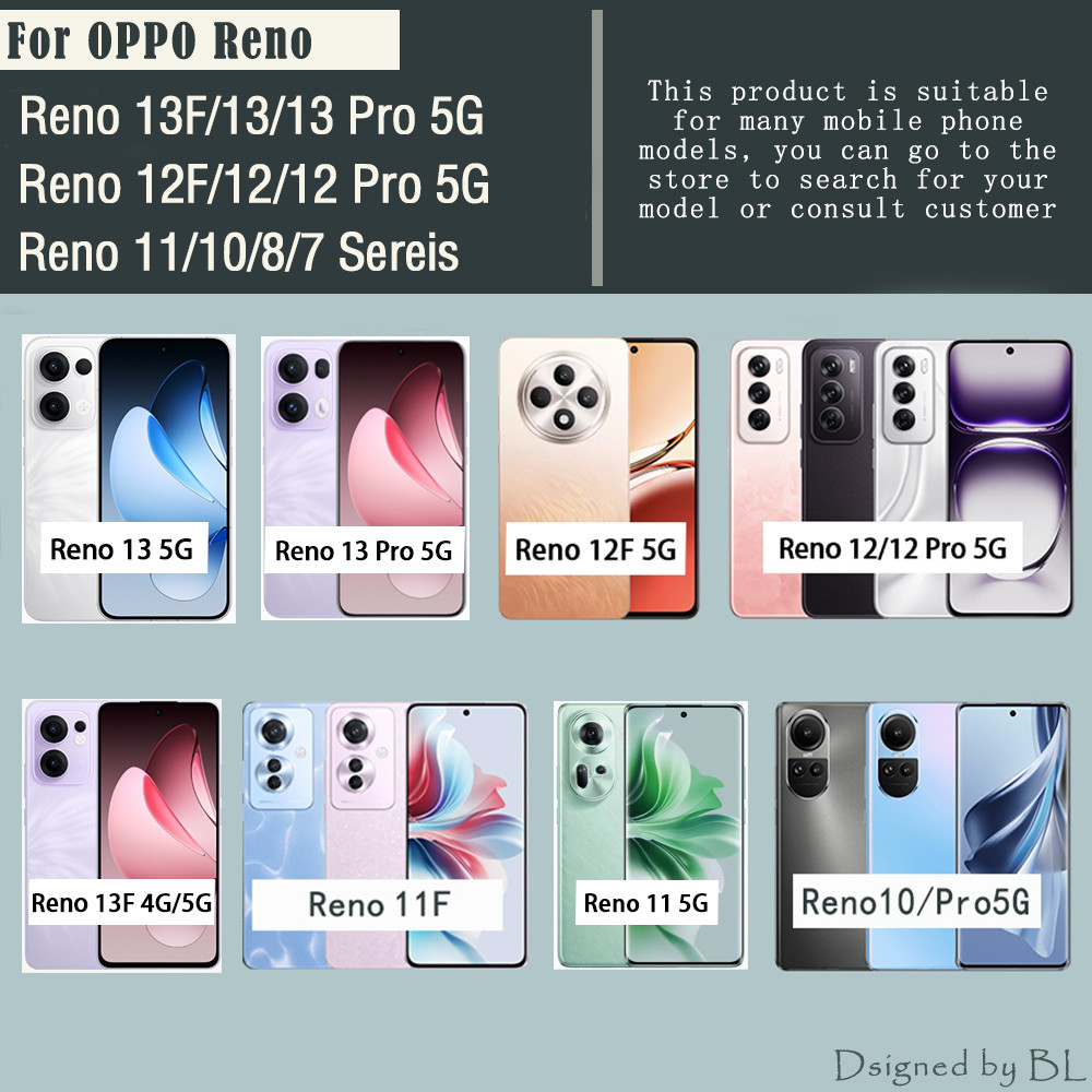 YUXING Cover In Vetro Per Oppo Reno 14F/14FS 5G/4G – Retro Rigido Temprato Con Motivi Astratti Geometrici, Bordo Morbido TPU, Antiscivolo, Foro Per Cordino - 3